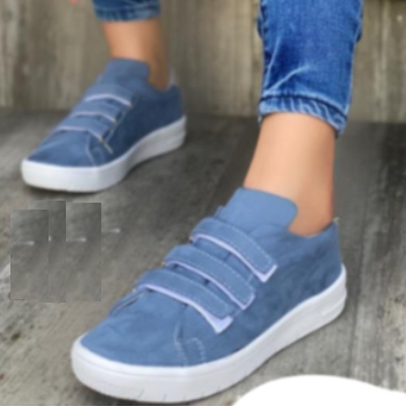 Blue Suede Sneakers For Women